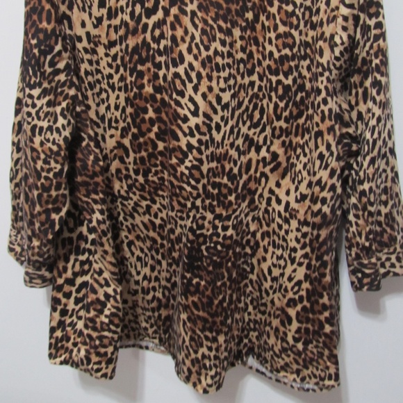 Lane Bryant Button Down Leopard Print Blouse - Picture 7 of 7